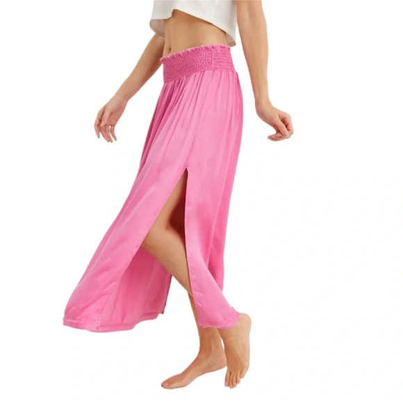 AERIE SHINE Satin MIDI SKIRT Lady’s Size XS NWT - Picture 3 of 8